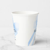 Blue Bow Baby Dusche Pappbecher (Rechts)