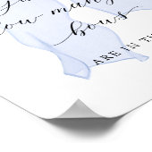 Blue Bow Baby Dusche schätzt wie viele Bows Poster (Ecke)