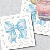Blue Bow Baby Dusche Serviette