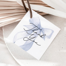 Blue Bow Baby Dusche Vielen Dank für Ihr Interesse Geschenkanhänger