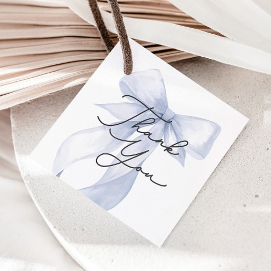 Blue Bow Baby Dusche Vielen Dank für Ihr Interesse Geschenkanhänger