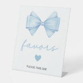 Blue Bow Baby Duwer Favoriten Sockelschild (Vorderseite)