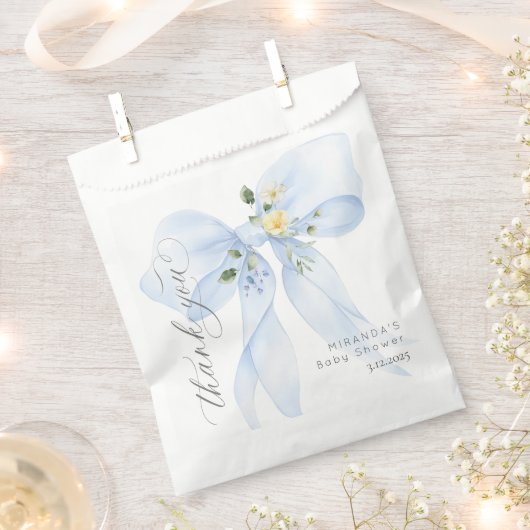 Blue Bow Baby in Bloom floral vielen Dank Geschenktütchen (Ausgeschnitten)