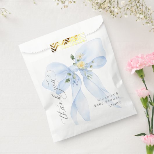 Blue Bow Baby in Bloom floral vielen Dank Geschenktütchen (Versiegelt)