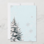 Blue Bow Baby It's Cold Outside Baby Dusche Einladung (Rückseite)