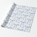 Blue Bow Baby oder Brautparty, Geburtstagsparty Geschenkpapier<br><div class="desc">Mit diesem Coquette Blue Bow Party Dekor können Sie Ihre nächste Feier feiern! Dieses zeitlose Design verleiht jedem Event eine Touch von Eleganz und Charme, mit einem wunderschön gearbeiteten Bogen in zarten blauen Farbtönen. Diese Kollektion wird Ihre Gäste beeindrucken und bleibende Erinnerungen schaffen, die Ihren Festen etwas Eleganz verleihen. Unser...</div>