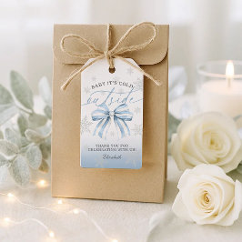 Blue Bow Baby seine kalte Außendusche Geschenkanhänger