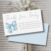 Blue Bow Baby Showbücher für Baby Begleitkarte