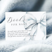 Blue Bow Baby Showbücher für die Babyverpackungska Begleitkarte