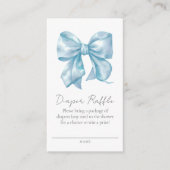 Blue Bow Baby Showdusche Windelwecker-Umschließkar Begleitkarte (Vorderseite)