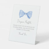 Blue Bow Baby Showdusche Windelwecker-Umschließkar Sockelschild (Vorderseite)