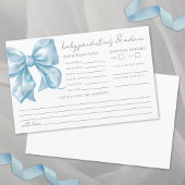 Blue Bow Baby Shower Addictions Card