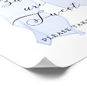 Blue Bow Baby Shower Babys sind süß Poster (Ecke)