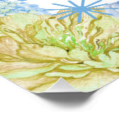 Blue Bow Baby Shower Boy Blume Bar Poster (Ecke)