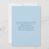 Blue Bow Baby Shower Boy Einladung (Rückseite)