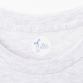 Blue Bow Baby Shower Einladung, Boy Baby Dusche Etiketten (Befestigt)