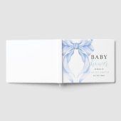 Blue Bow Baby Shower Einladung, Boy Baby Dusche Gästebuch (Voll)