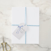 Blue Bow Baby Shower Einladung, Boy Baby Dusche Geschenkanhänger (Mit Garn)