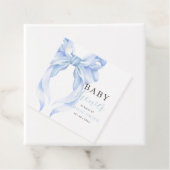 Blue Bow Baby Shower Einladung, Boy Baby Dusche Geschenkanhänger (Beispiel)