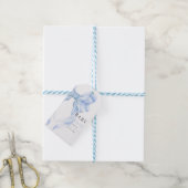 Blue Bow Baby Shower Einladung, Boy Baby Dusche Geschenkanhänger (Mit Garn)