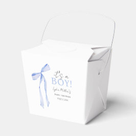 Blue Bow Baby Shower Einladung, Boy Baby Dusche Geschenkschachtel