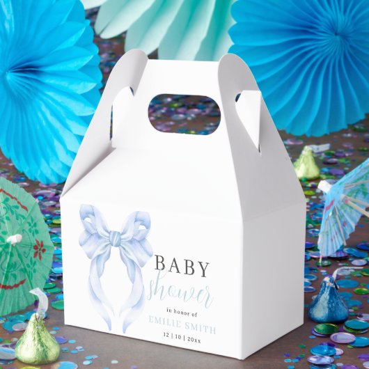 Blue Bow Baby Shower Einladung, Boy Baby Dusche Geschenkschachtel (Party)