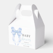 Blue Bow Baby Shower Einladung, Boy Baby Dusche Geschenkschachtel (Vorderseite)