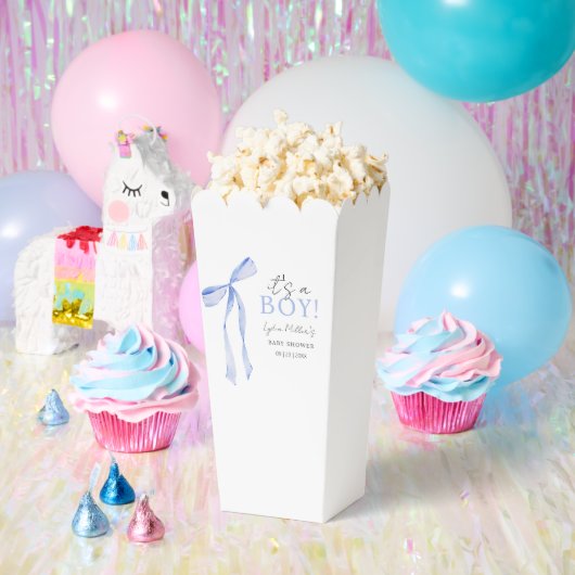 Blue Bow Baby Shower Einladung, Boy Baby Dusche Geschenkschachtel (Party)