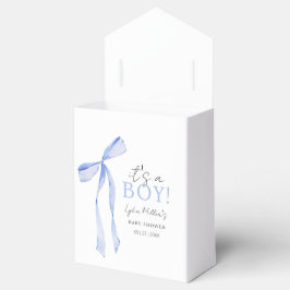 Blue Bow Baby Shower Einladung, Boy Baby Dusche Geschenkschachtel