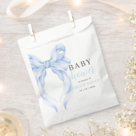 Blue Bow Baby Shower Einladung, Boy Baby Dusche Geschenktütchen