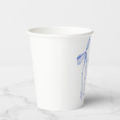 Blue Bow Baby Shower Einladung, Boy Baby Dusche Pappbecher (Rechts)