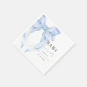 Blue Bow Baby Shower Einladung, Boy Baby Dusche Serviette (Ecke)