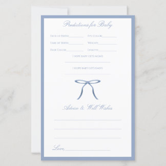 Blue Bow Baby Shower Ratschläge und Vorhersagen Sp