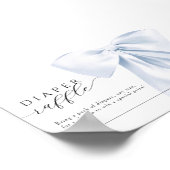 Blue Bow Baby Shower Sofortdownload Poster (Ecke)