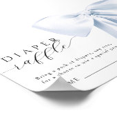 Blue Bow Baby Shower Sofortdownload Poster (Ecke)