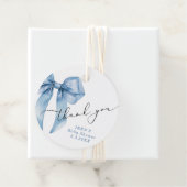 Blue Bow Baby Showtiful Danke Geschenkanhänger (Beispiel)