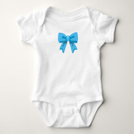 Blue Bow Baby Strampler