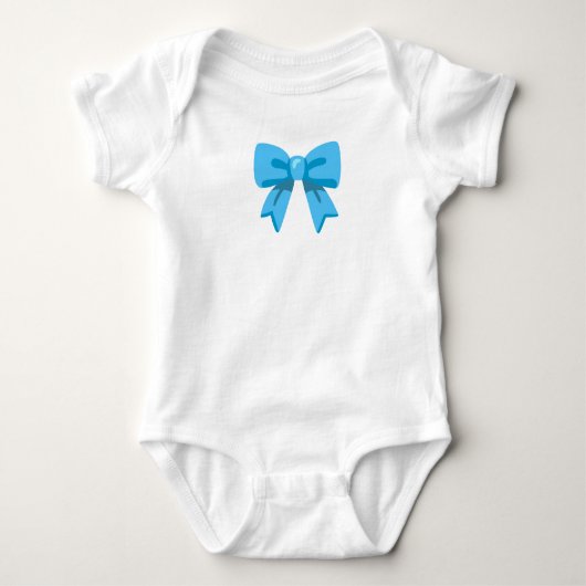Blue Bow Baby Strampler (Vorderseite)