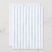 Blue Bow Baptism Invitation Baby Boy Baptism Einladung (Rückseite)