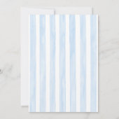 Blue Bow Baptism Invitation Einladung (Rückseite)