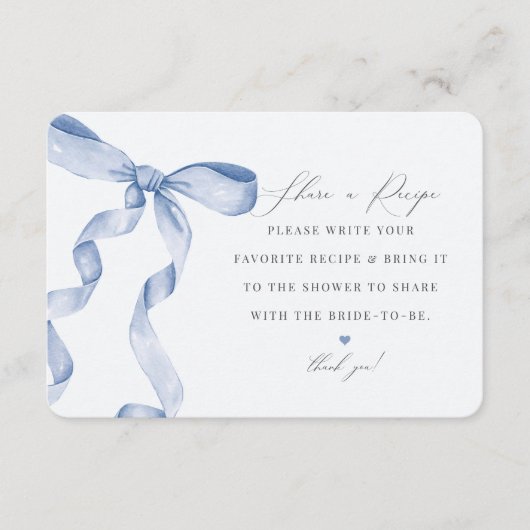 Blue Bow bindet den Knoten gemeinsam mit einem Rez Begleitkarte (Vorderseite)