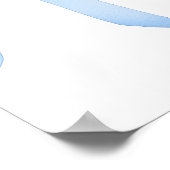 Blue Bow Birthday Poster (Ecke)