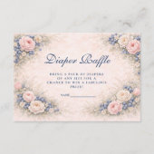 Blue Bow Blueberry Diapper Raffle Begleitkarte (Vorderseite)