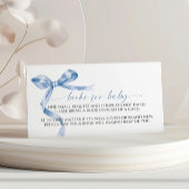 Blue Bow Book for Baby Enclosure Card Begleitkarte