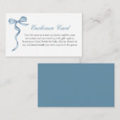 Blue Bow Bow Baby Custom Enclosure Card Begleitkarte (Vorne/Hinten)