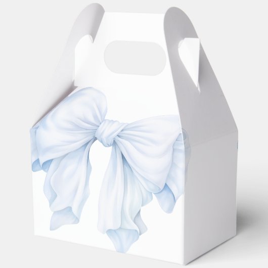 Blue Bow Boy Baby Dusche Danke Geschenkschachtel (Rückseite)