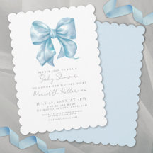 Blue Bow Boy Baby Dusche