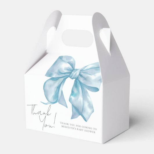 Blue Bow Boy Baby Dusche Geschenkschachtel (Vorderseite)