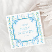 Blue Bow Boy Baby Dusche Serviette