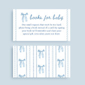 Blue Bow Boy Baby Showbücher für Baby Begleitkarte